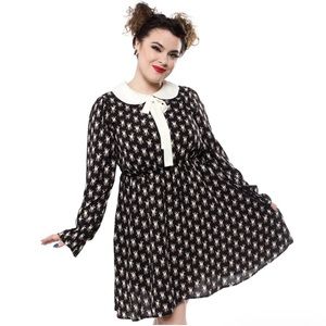 Dress Wednesday Addams Sourpuss Smak Parlour doe peter pan collar deer XL NWOT